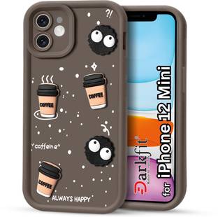 DARKFIT Back Cover for Apple iPhone 12 Mini, 3D Coffee Design Case