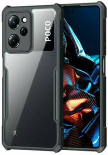 VAPRIF Back Cover for Poco X5 Pro 5G, Transparent Hybrid Hard PC Back TPU Bumper