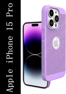 Coverskart Heat Absorption Back Cover for Apple iPhone 15 Pro, Hybird Ultra Slim Grid Honeycomb Design PC Case
