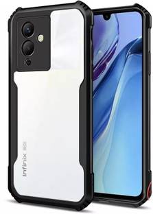 VAPRIF Back Cover for Infinix Note 12 5G, Transparent Hybrid Hard PC, TPU Bumper