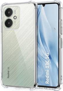 ShieldTech Back Cover for Redmi 13C 5G - 360° Protection Crystal Clear Soft TPU Case with Cushioned Edges