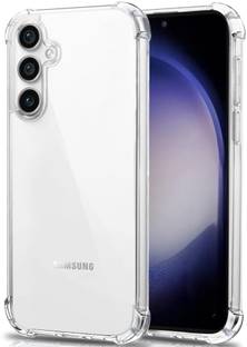 Vlmbr Back Cover for Transparent Back Cover Case for Samsung S24FE (Black, Silicon, Crystal Clear Pack.Q24