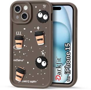 DARKFIT Back Cover for Apple iPhone 15 , 3D Coffee Design Case