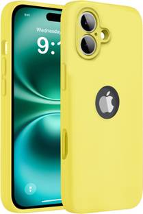 Coverskart Back Cover for Apple iPhone 16 Plus, Liquid Silicone Logo View Shock Proof Microfiber Case