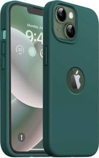 VONZEE Back Cover for iPhone 13 (6.1) inches Four Layer Microfiber Cloth Lining Silicone Logo Cut Case