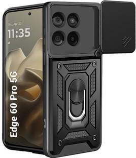 SESS XUSIVE Back Cover for Motorola Moto Edge 60 Pro 5G D10 Tough Armor Bumper Back Cover Case - Black