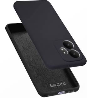 VAPRIF Back Cover for Realme GT 6T 5G, Matte Rubberized Soft Silicone Protective Cloth Inside