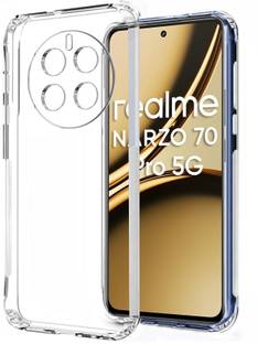 MOBIDEER Back Cover for Realme Narzo 70 Pro 5G, Camera Protection, Slim Shockproof, Anti-Dust Plugs Built-in, Bumper Case