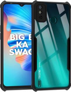 COVERHEAD Back Cover for Back Cover for Tecno-Go 2020-KE5 (Transparent, Black, Shock Proof, Silicon, Pack of: 1)