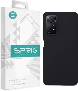 Sprig Back Cover for Sprig Liquid Silicone Back Cover for Redmi Note 11 Pro (Black, Hard Case, Pack of: 1)