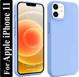 Coverskart Liquid Silicone Back Cover for Apple iPhone 11, Logo Embossed Shock Proof Microfiber Case