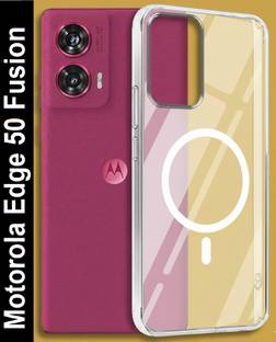 MOBIDEER Back Cover for Motorola Edge 50 Fusion 5G, Motorola G85 5G, Motorola G96 5G, MagSafe Transparent Hard