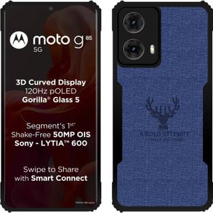 Roxel Back Cover for Moto G85 5G |Vegan PU Leather |Deer Case Cover|Four Side Edges & Camera Lens Protection