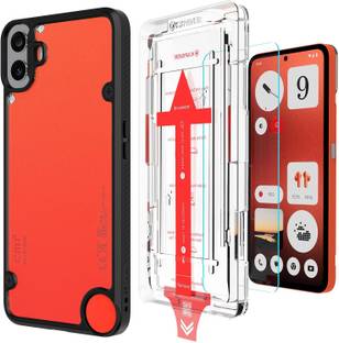 Kapaver Back Cover for CMF Phone 1, Back Case with Tempered Glass