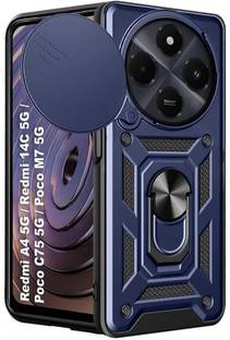 KIVANO LUXE Back Cover for Poco M7 5G / Redmi 14C 5G / Redmi A4 5G / Poco C75 5G| D10 Tough Armor | Sliding Camera