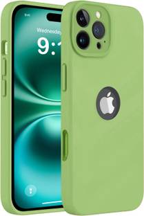 MobiLooks Back Cover for Apple iPhone 16 Pro Max, Liquid Silicone Logo View Shock Proof Microfiber Case