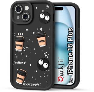 DARKFIT Back Cover for Apple iPhone 15 Plus, 3D Coffee Design Case
