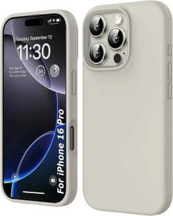 VONZEE Back Cover for Apple iPhone 16 Pro 3 Layer Liquid Silicone Microfiber Cloth lining Case