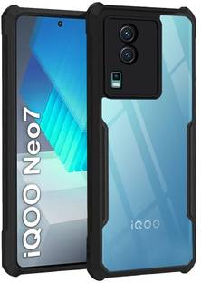 VAPRIF Back Cover for iQOO Neo 7 5G, Transparent Hybrid Hard PC Back TPU Bumper