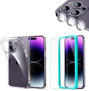 ESR Back Cover for Apple iPhone 13, Project Zero Series combo (includes Screen Guard & Camera Lens Protector)