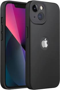 MobiLooks Back Cover for Apple iPhone 13, Original Silicone Logo Cut Shockproof Full Body Protection Case