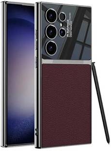 मोबाइलबीज़ Back Cover Samsung Galaxy S24 Ultra Electroplationg Leather Case के लिए