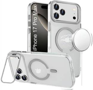 AIBEX Back Cover for Apple iPhone 17 Pro Max| Transparent Slim Case with Built-in Camera Stand | MagSafe