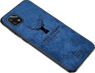 MOBILOVE Back Cover for Samsung Galaxy A22 5G / F42 5G | Deer Pattern Cloth Texture Leather Finish Fabric Case