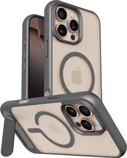 eller santé Back Cover for Apple iPhone 16 Pro, Zenon Magpro Camera Screen Protector Stand Holder TPU Phone Case