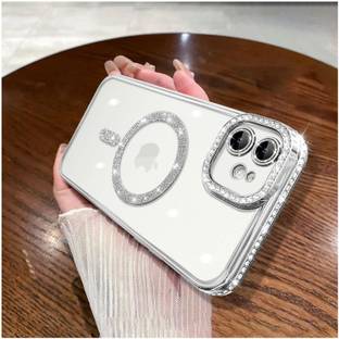 AMEYAA Back Cover for Apple iPhone 11 Magsafe Glitter Diamond Camera Protector,Luxury Plated