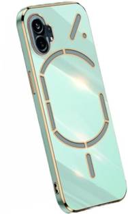 LOWCOST ASM Back Cover for Nothing Phone (1), Luxury Plating Square Frame Silicone Case For Nothing Phone 1