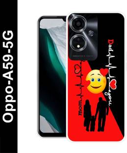 LUCKY MOBI.COM Back Cover for Oppo A59 5G, MOM LOVE, QUEEN, MOM DAD LOVE, MOM LIFE DAD