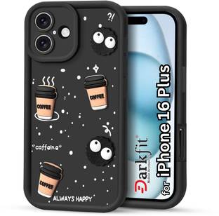 DARKFIT Back Cover for Apple iPhone 16 Plus, 3D Coffee Design Case