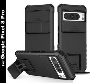 ShieldTech Back Cover for Google Pixel 8 Pro, Sliding Camera Shield & Stereoscopic Holder 360° Protection Phone Case