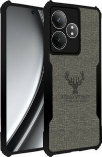 Qyist Back Cover for Realme Gt 6 |Vegan PU Leather |Deer Case| Camera Lens Protection
