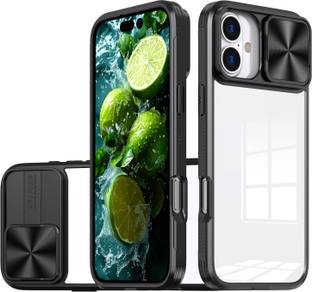 ShieldTech Back Cover for iPhone 16, With Sliding Camera Shield Cover & 360° Protection Mobile Phone Case