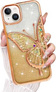 Mintzz Back Cover for Apple iPhone 13, Luxury Butterfly Glitter Girls Cover