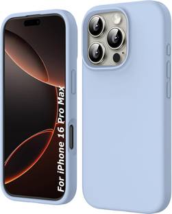 VONZEE Back Cover for Apple iPhone 16 Pro Max 3 Layer Liquid Silicone Microfiber Cloth lining Case
