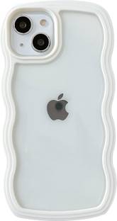 Rance Back Cover for Apple Iphone 13 |Cute Curly Wave Frame Clear Soft Silicone TPU Bumper Shockproof