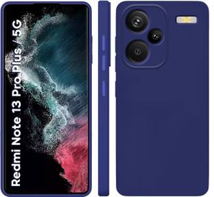 Vशॉप Liquid Silicon Back Cover Case for Mi Redmi Note 13 Pro Plus 5G Micro-Fibre Lining Inside के लिए