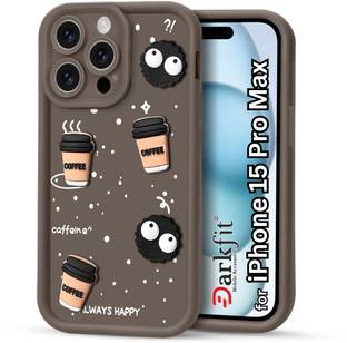 DARKFIT Back Cover for Apple iPhone 15 Pro Max, 3D Coffee Design Case