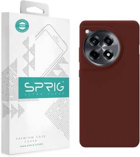 Sprig Back Cover for Sprig Liquid Silicone Back Cover for Oneplus 12R (Dark Brown, Hard Case, Pack of: 1)