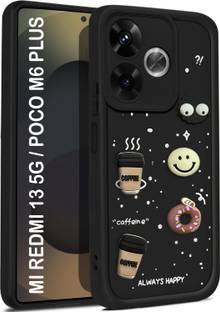 Vshop Back Cover for realme 13 5G, Poco M6 Plus 5G Cute Fun Cartoon 3D Ball Coffee Case