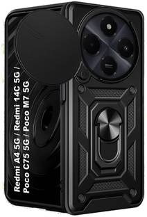 KIVANO LUXE Back Cover for Poco M7 5G / Redmi 14C 5G / Redmi A4 5G / Poco C75 5G| D10 Tough Armor | Sliding Camera