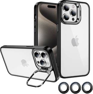 SCALEBEE Back Cover for Apple iPhone 15 FLIPPING BRACKET CASE COVER WITH CAMERA PROTECTION LENS