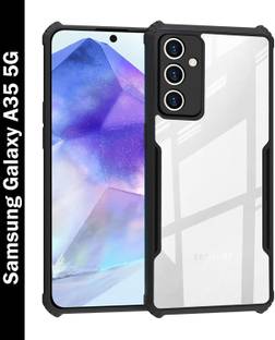 VAPRIF Back Cover for Samsung Galaxy A35 5G, Transparent Hybrid Hard PC Back TPU Bumper