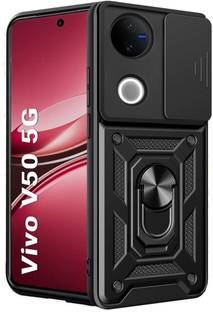 SESS XUSIVE Back Cover for Vivo V50 5G D10 Tough Armor Bumper Back Cover Case - Black