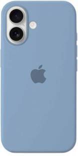 ESELSE Back Cover for iPhone 16 Plus Silicon back Cover Light