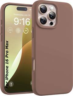 VONZEE Back Cover for Apple iPhone 16 Pro Max 3 Layer Liquid Silicone Microfiber Cloth lining Case