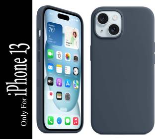 casohitech Back Cover for Apple iPhone 13, Apple iPhone 13, iPhone 14, iPhone 14, Silicone Case, Storm Blue